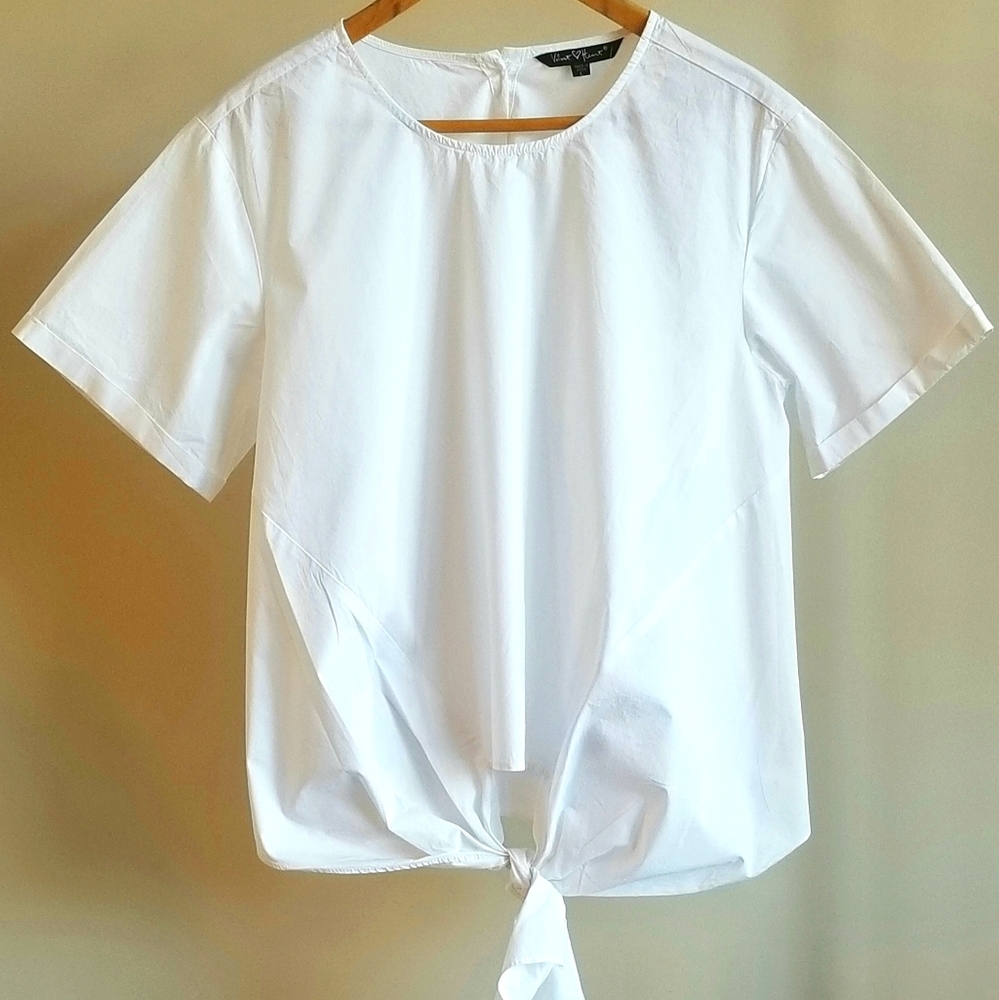 Velvet Heart Front Tie Short Sleeve Blouse Shirt